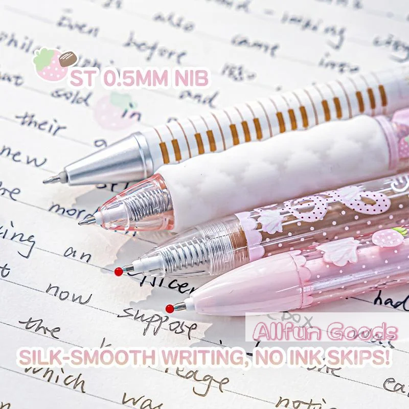 Strawberry Chocolate Series 0.5mm Gel Ink Pens Set Cute Student Ballpoint Pen Soft Grip Smooth Writing Office School Supplies view 5