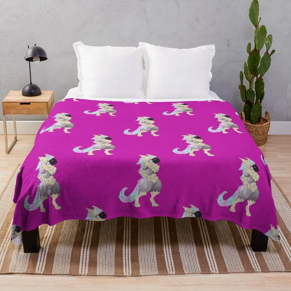 Candy the Protogen Throw Blanket Softest Flannels Blankets