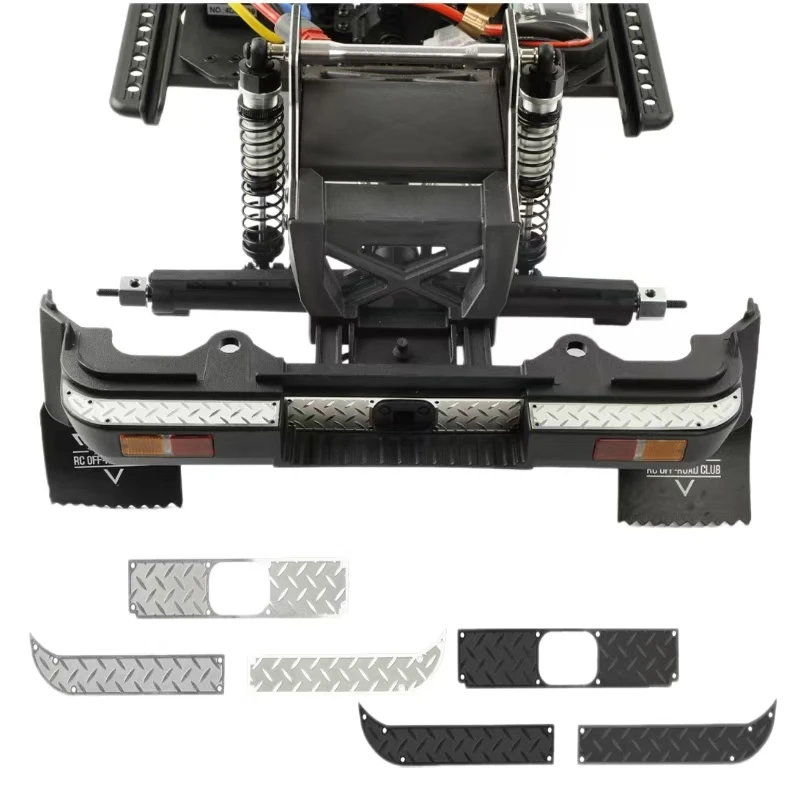 

RC Car rear bumper metal decorative sheet protection sheet modification kit for 1/10 RC Crawler RGT LC76 LC71 #R150R