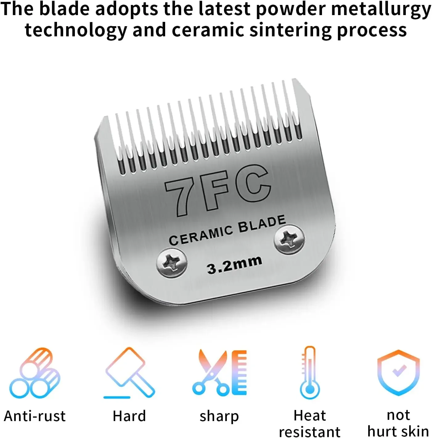 

Сменное керамическое лезвие 7FC для Andis AGC, BDC, BGC, MBG серии, Oster A5/Classic 76/Star-Teq, Wahl KM Series, машинки для стрижки домашних животных