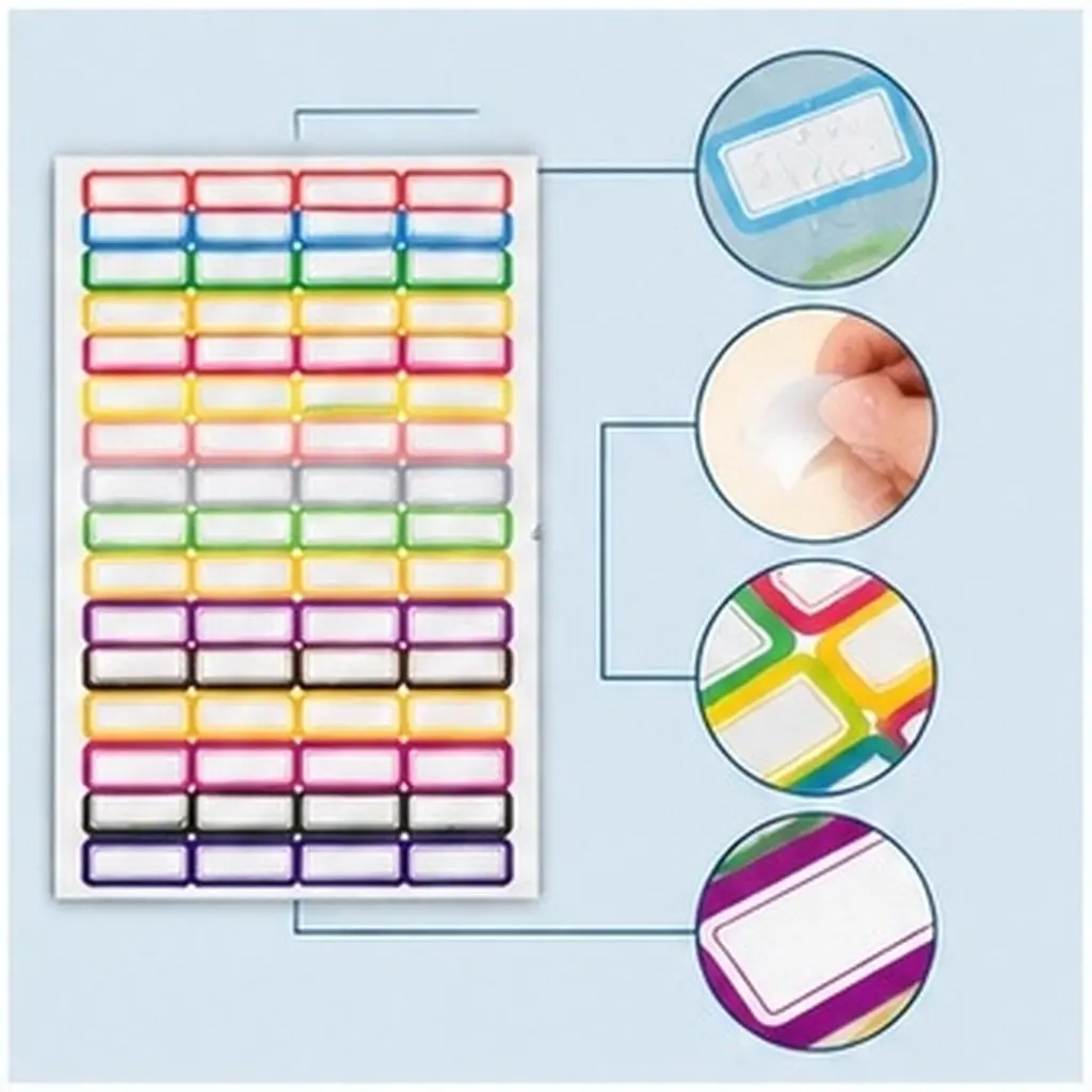 20Sheet Waterproof Small Name Label Stickers Adhesive For Labels For Folders Organizing Bottles Test Tubes Files