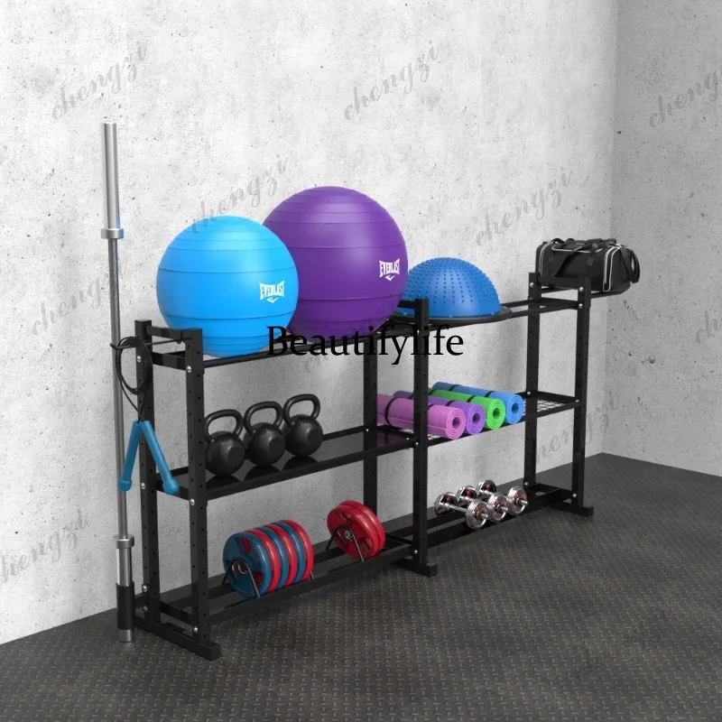 Fitness placement rack Sports small equipment Dumbbell barbell sheet storage rack Yoga studio Ball mat Storage rack
