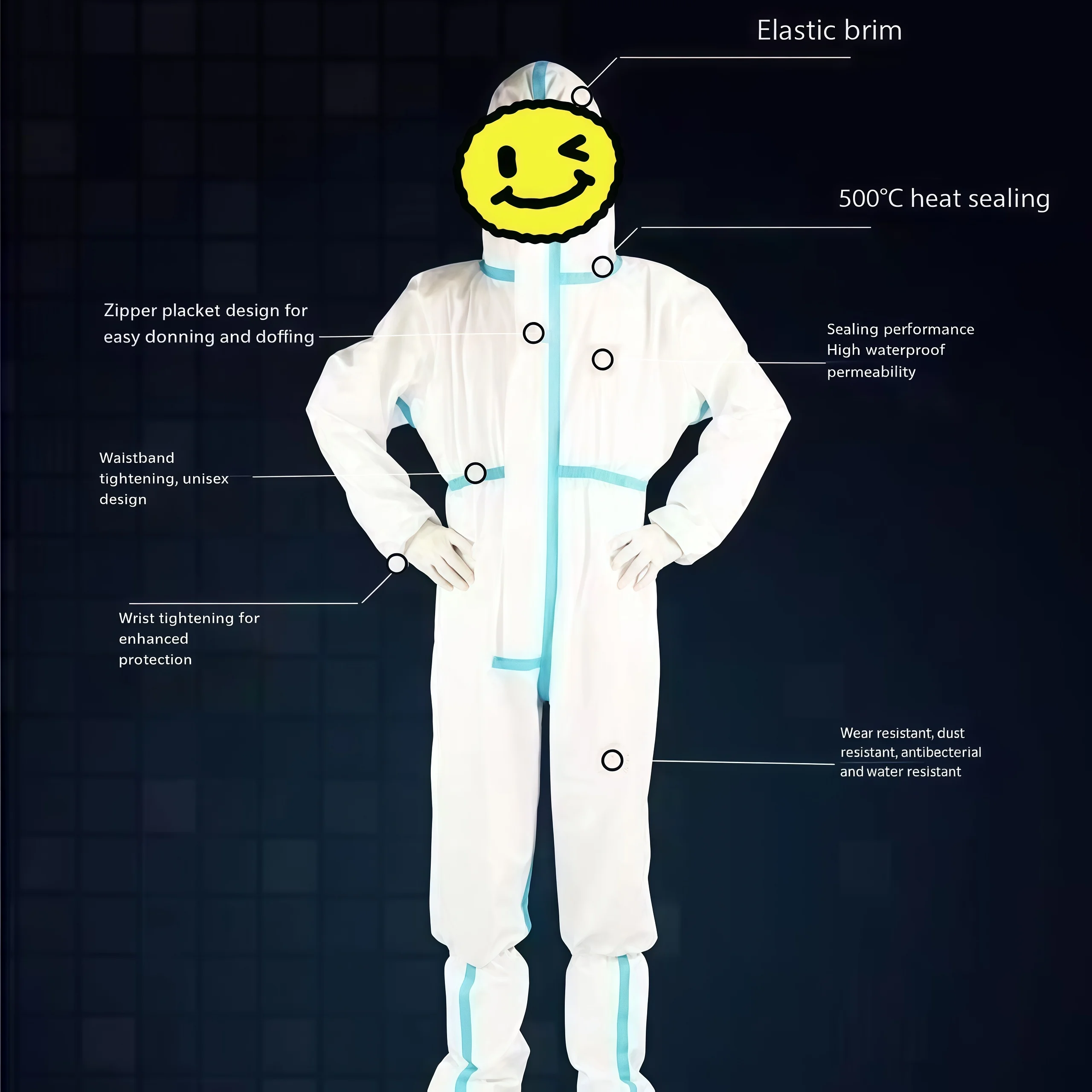 

Одноразовая дышащая, пыленепроницаемая, водонепроницаемая, маслостойкая, пылезащитная, декоративная изоляционная одежда, окрашенная распылением, 5 шт.