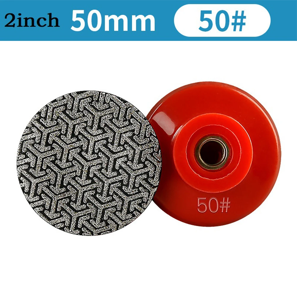 2 Polegada 50mm m10 almofadas de polimento galvanizado telha vidro concreto pedra lixa almofadas disco moagem polimento moedor peças