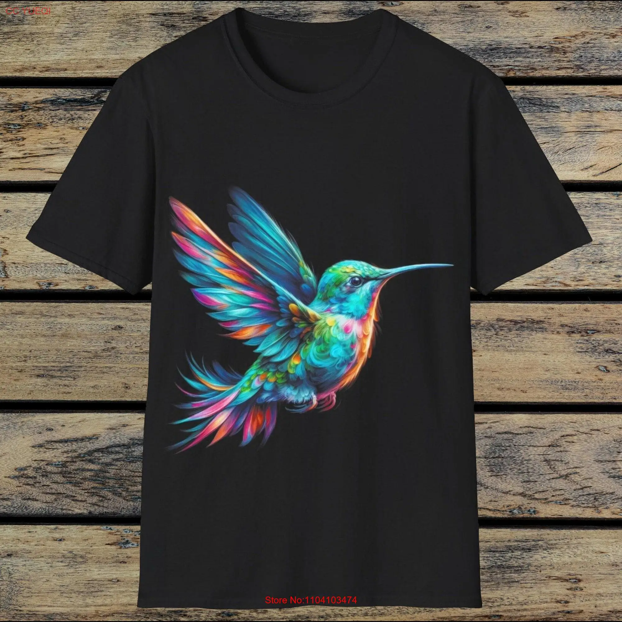 Hummingbird T Shirt Bird Lover  long or short sleeves