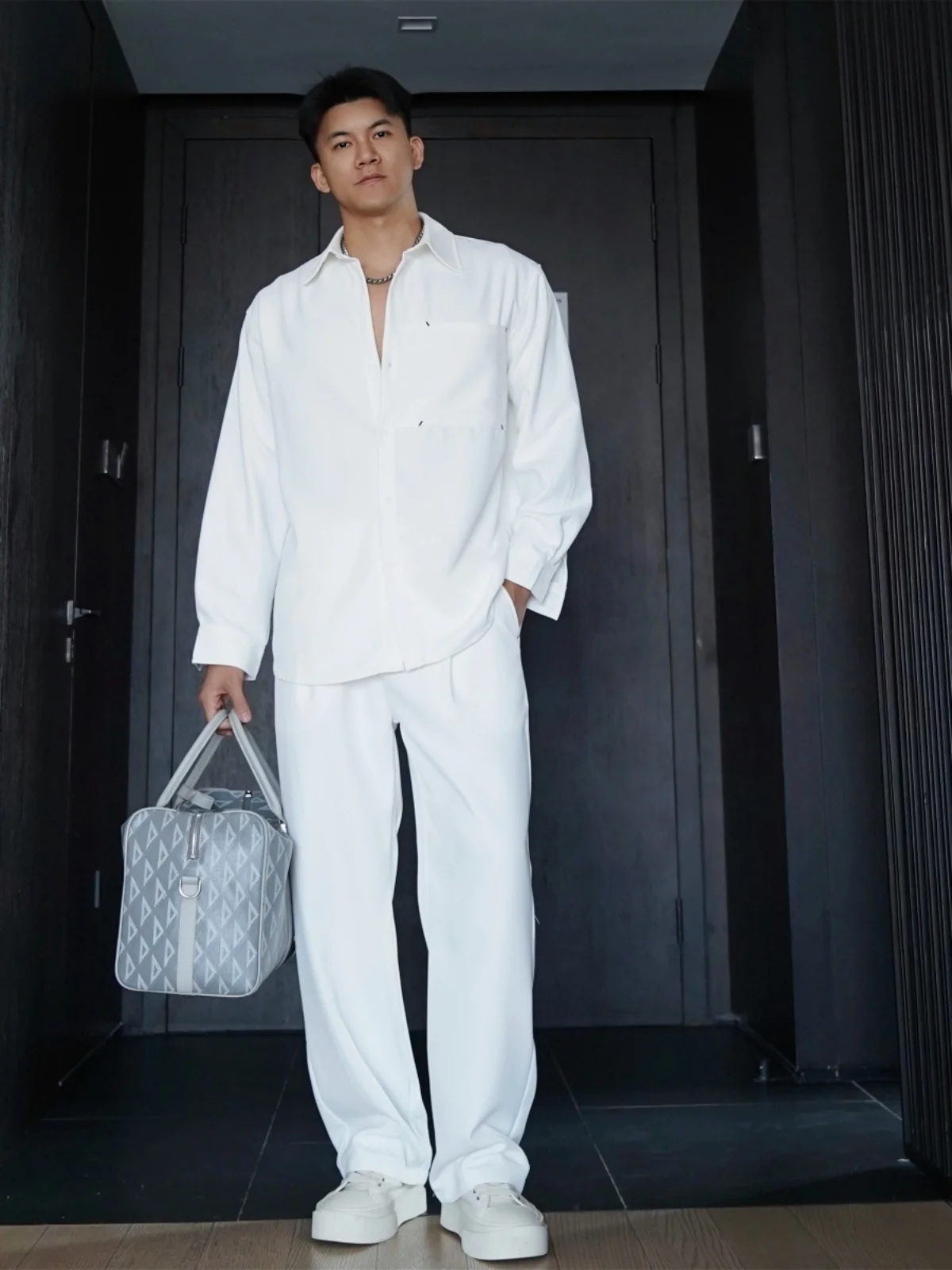 

JZD Осенний комплект Lazy Faion, длинные повседневные брюки Sve irt, мужской ансамбль, весенняя коллекция из смеси полиэстера и спандекса