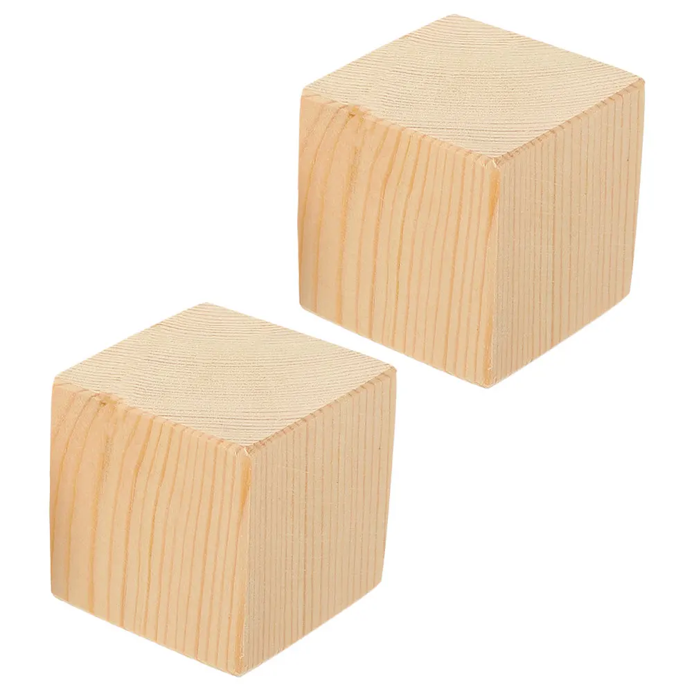 

2 pcs Heightening Blocks 6cm Wood Furniture Risers for Bed Sofa Table Chair Heavy Duty Wooden Lifters Stable Durable Anti Slip