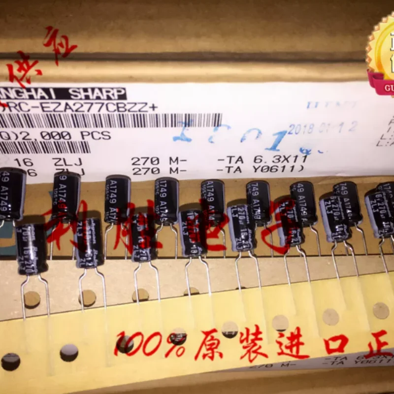 10PCS-100PCS Japanese Ruby RUBYCON capacitor 16V270UF 6 * 11 ZLJ high-frequency replacement 16V220UF