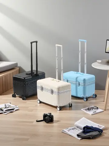 20-इंच एल्युमीनियम मिश्र धातु फ्रेम सूटकेस टीएसए कस्टम्स पासवर्ड लॉक एबीएस+पीसी मटेरियल यूनिवर्सल व्हील ओपन अपर कवर बोर्डिंग केस 10 best sales व्यावसायिक सामान - №8