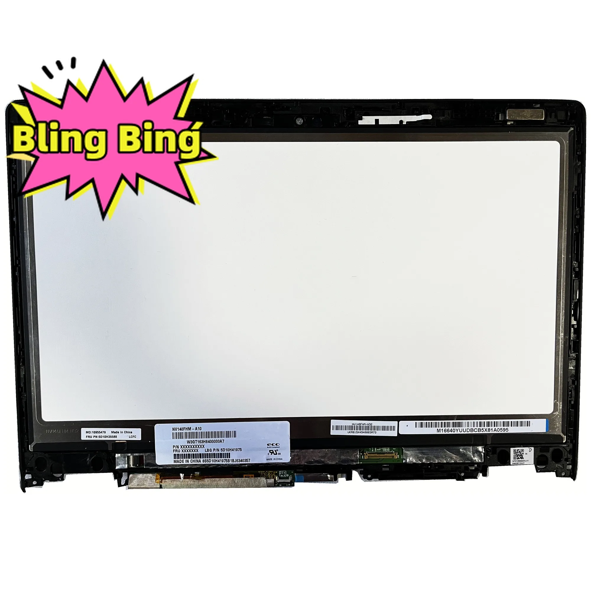 

NV140FHM-A10 NV140FHM-N32 For Lenovo 1920×1080 14.0Inch Digitizer Assembly Yoga 3 14 3-1470 80KQ LCD Screen Touch