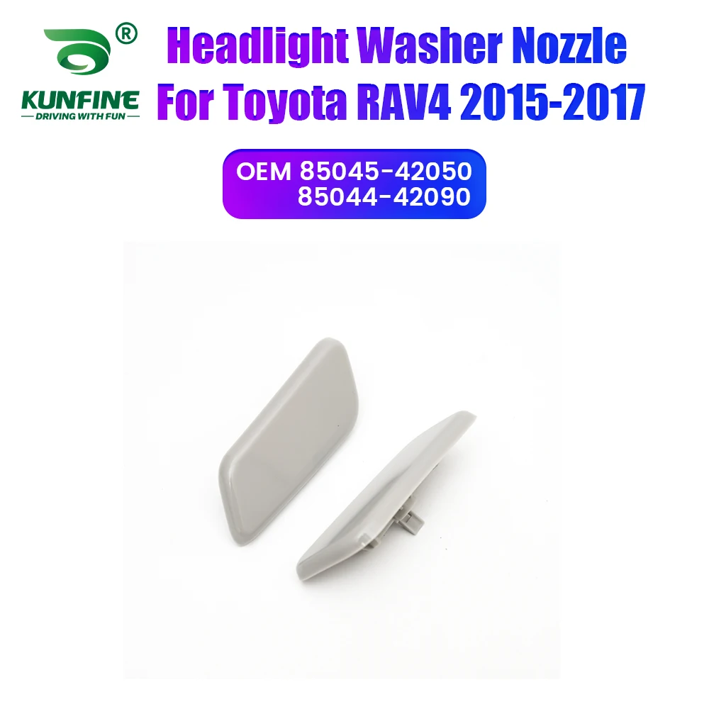 

Car Headlight Front Bumper Washer Spray Nozzle Jet Headlamp Pump Cover For Toyota RAV4 2015-2017 85045-42050 85044-42090