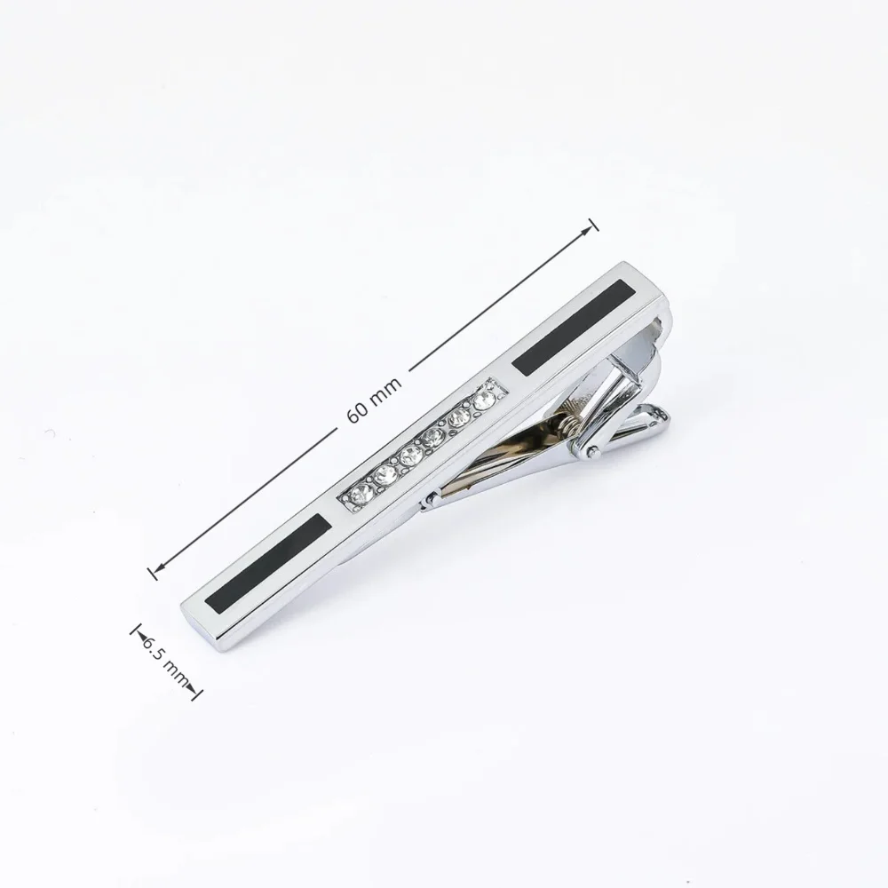 Multiple Styles To Choose From Studded Diamond Striped Tie Clip Rectangular Studded Clip Business Formal Shirt Accessories