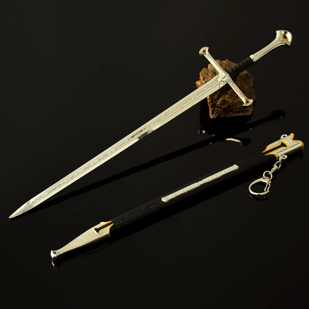 30 ซม.Narthil ดาบ Aragorn Gondor ยุคกลาง Middle-earth อาวุธโลหะ Katana SAMURAI ดาบพวงกุญแจเครื่องประดับหัตถกรรมของขวัญของเล่น