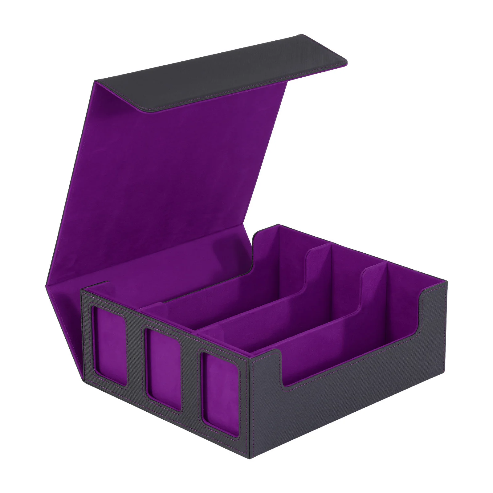 Boîte à cartes à fenêtre magnétique à trois rangées, boîte de rangement de cartes multifonction de grande capacité, jeu Pokémon King, offre spéciale