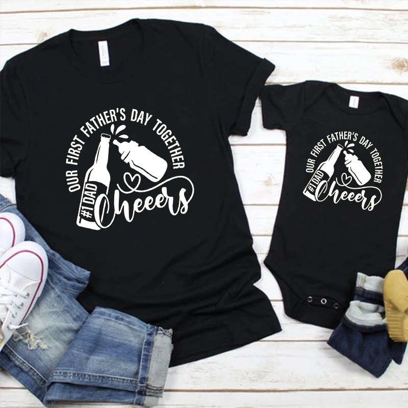 

Baby Dad First Bump Shirt First Time Dad Tee New Dad Family Matching Outfits Father Son Gifts Girls Clothes