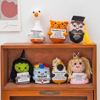 Crochet Ornament Desk Accessories Positive Potato Graduation Christmas Gifts 2026 Handmade Fruits Vegetables Desktop Ornament