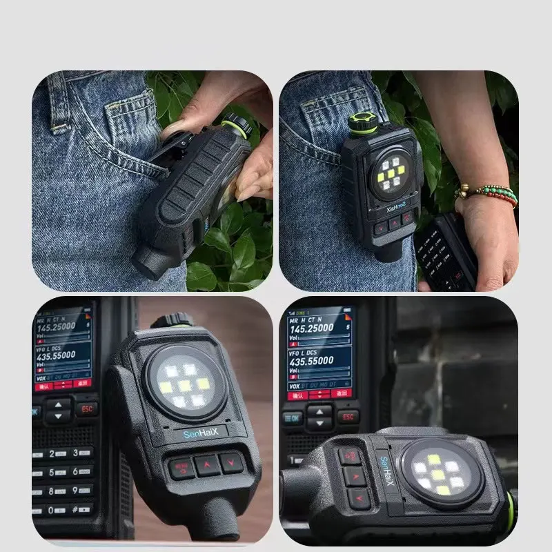 Senheix No.1 handheld microphone Bluetooth version microphone speaker dual PTT flash light for GT-12