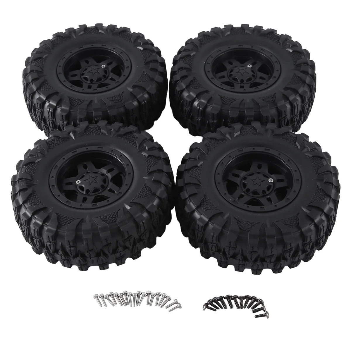 

4PCS 120mm 2.2 Beadlock Wheel Rim Tire Set for 1/10 RC Crawler Car Axial SCX10 Wraith Capra RR10 RBX10 Traxxas TRX4