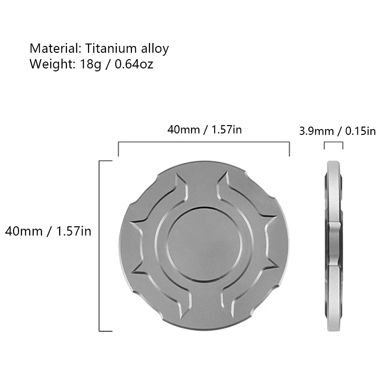 Portable Titanium Alloy Fidget Slider Toy Premium Metal EDC Fidget for Daily Pocket Carry & Stress Relief