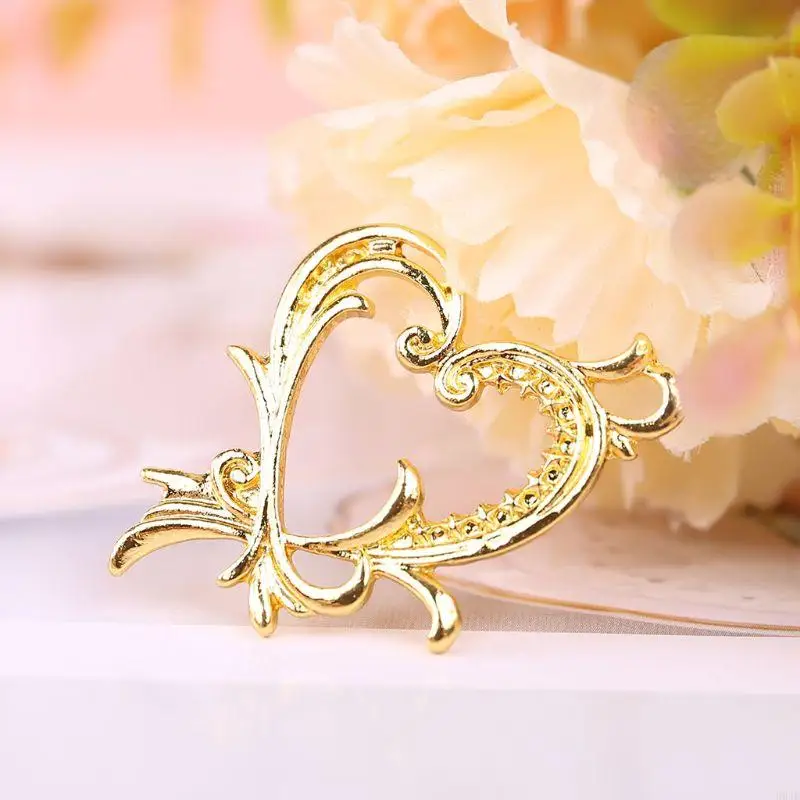 

R9JE 4Pcs Lace Butterfly Bezel Hollow Gold Color Pendant UV Resin Crafts Blank Frame For DIY Necklace Jewelry Making