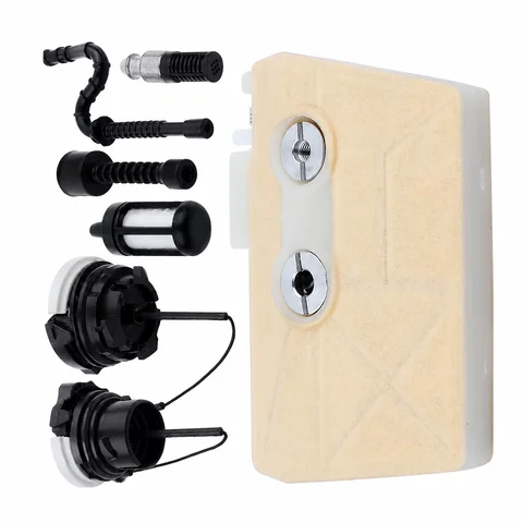 For Stihl MS380 038 Chainsaw Air Filter Kit Fuel Filter Fuel Line Oil Filter Oil Line Caps Tune Up Kit OEM 1119 120 1607