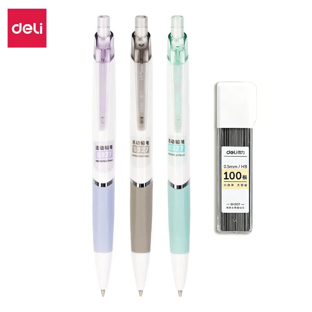 4-teiliges 0,5-mm-Druckbleistift-Set – ausgestattet mit Bleistiftminen – zum Schreiben und Zeichnen, für Büro, Schule und Zuhause
