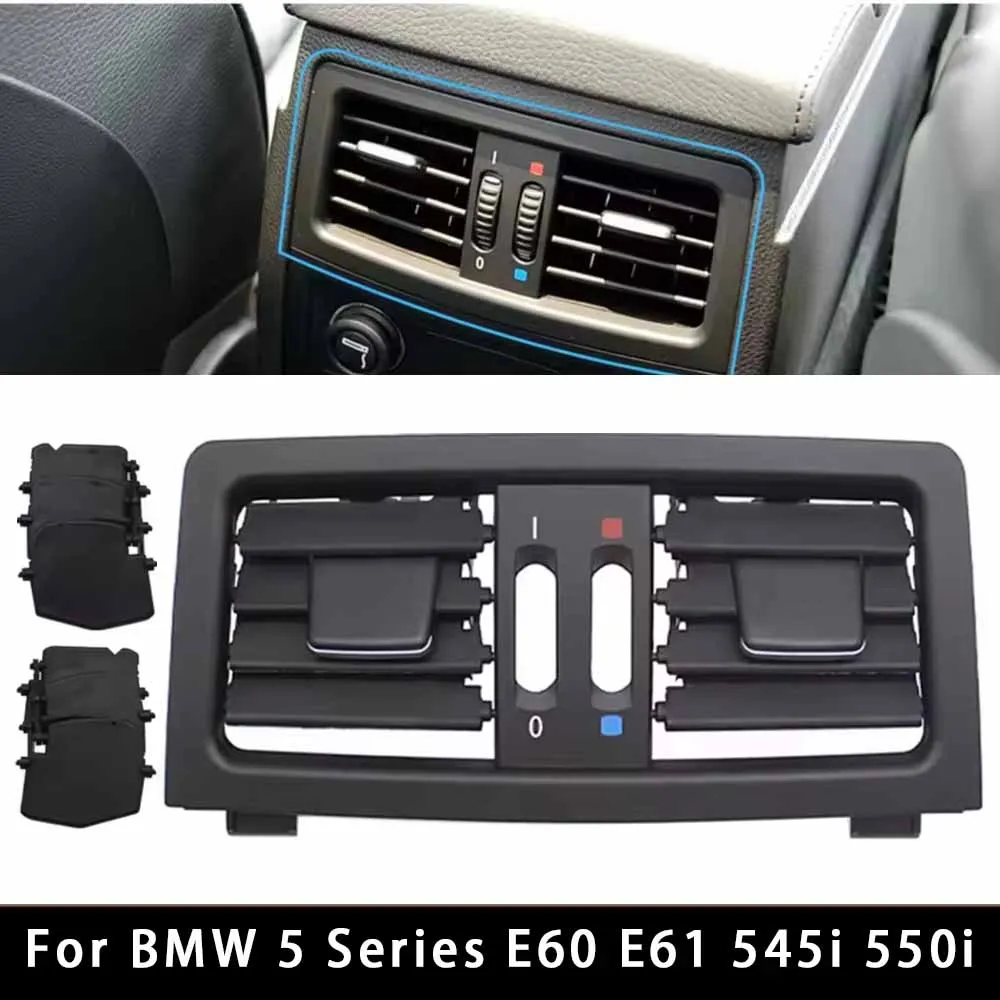 For BMW 5 Series E60 E61 545i 550i Car Rear Center Console Air Conditioning AC Outlet Duct Cover Interior Trim Air Vent Panel
