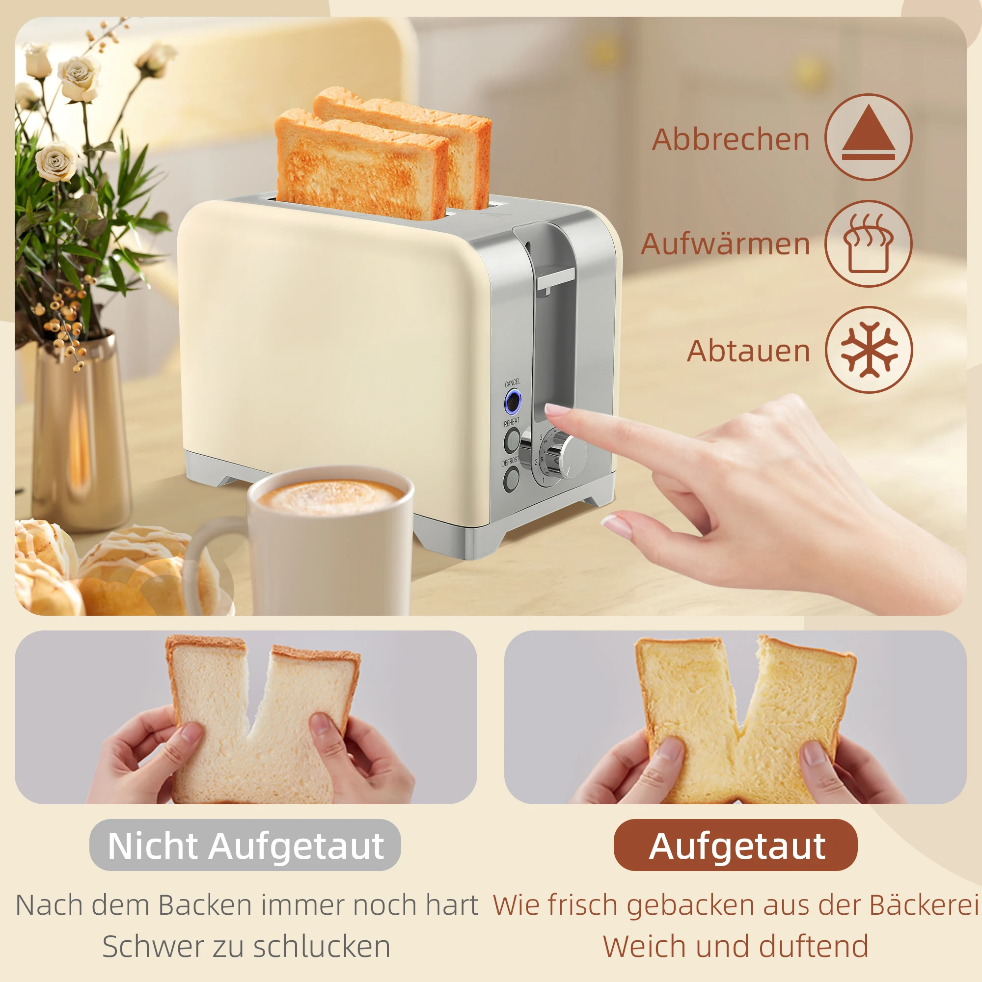 Picture 7: Together kettle and toaster, 2200 W, 2-slice toaster, 7 browning levels, multiple functions