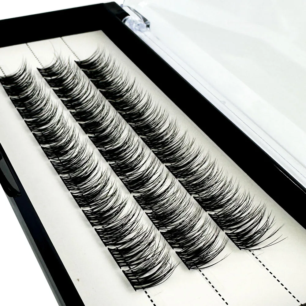 NEUE 5D Flauschige Nerzwimpern 3 Reihen Natürliche Wimpernverlängerung 3D Russische Einzelwimpern-Cluster Make-up-Tools Wimpern Cilia – Detail 8
