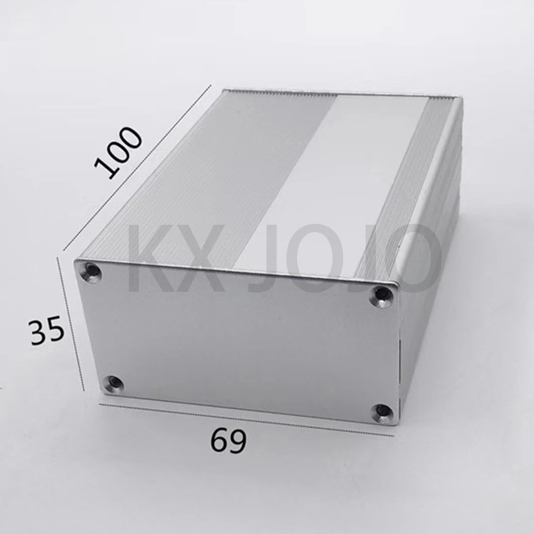 Carcasa de aluminio de 69x27/35/43x100mm, caja dividida, carcasa de batería plateada, PCB, agujero abierto, caja de aleación personalizada