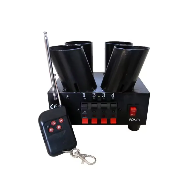 Stage Cold Fountain Wedding Remote Control 4 Heads Stage Effect Machine