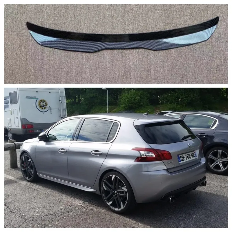 CAR REAR WING For Peugeot 308 SW Mk2 Facelift 2017 - 2022 ABS Plastic Rear Spoiler Roof Wing For Peugeot 308 SW GTI Hatchback