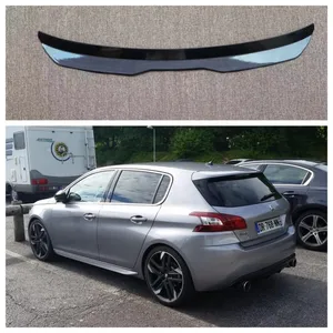 ABS Plastic Rear Spoiler For Car, Roof Wing for Peugeot 308 SW MK2 Facelift 2017-2022, GTI Hatchback 9 main sales rear diffuser Peugeot 308 - №4