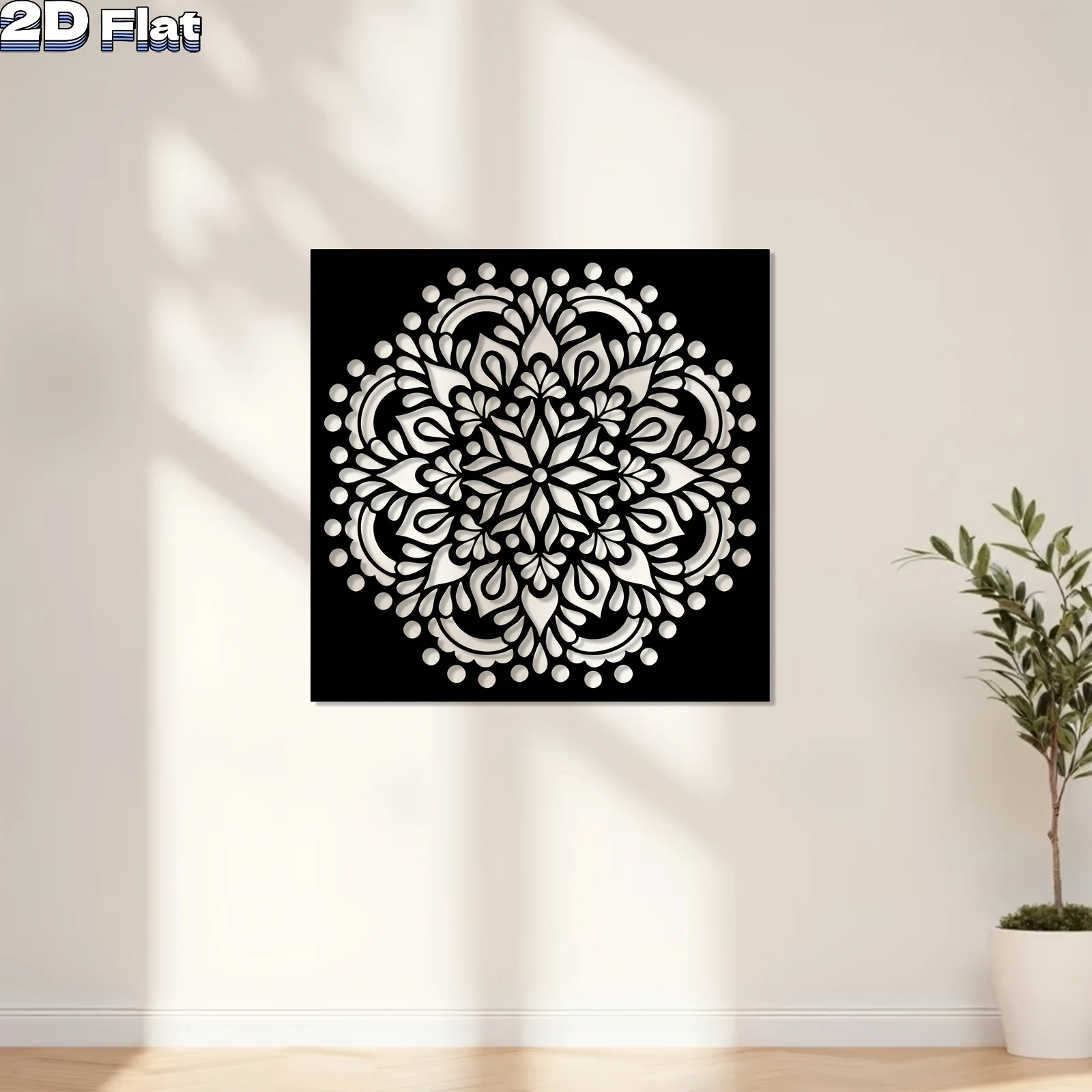 Mandala Metal Wall Art,Mesmerizing Iron Statue Mural,Living Room Garden Fence Indoor Outdoor Wall Decor,New Year Christmas Gift