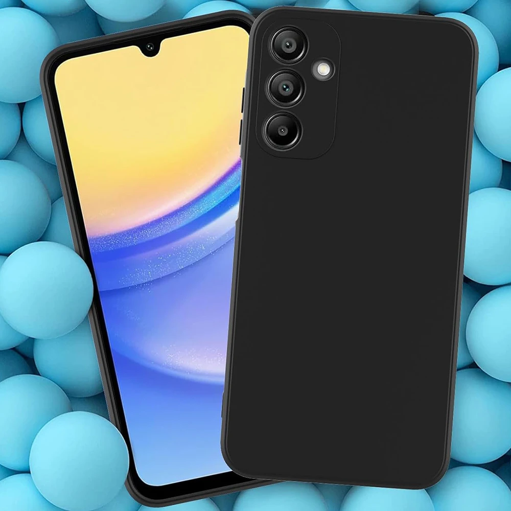 حافظة من السيليكون الناعم غير اللامع لهاتف سامسونج جالاكسي S25 S24 S23 S22 S21 FE Plus Ultra A06 A16 A26 A36 A56 غطاء أسود ممتص للصدمات #5