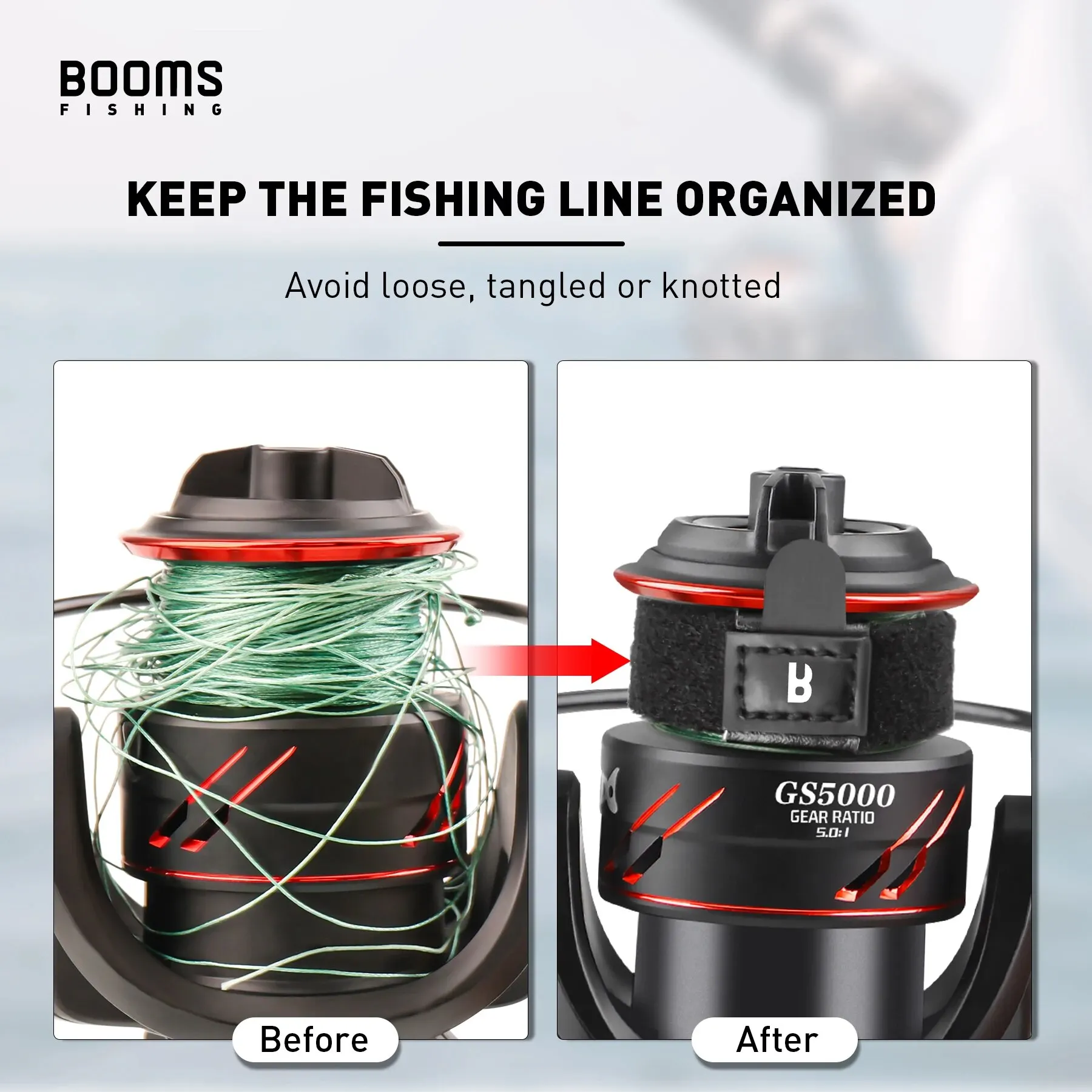 Booms Fishing SB1 4 szt. kołowrotek kołowrotek wysokiej jakości poliester liniowy futerał konserwatorski Kołowrotek akcesoria — zdjęcie 3