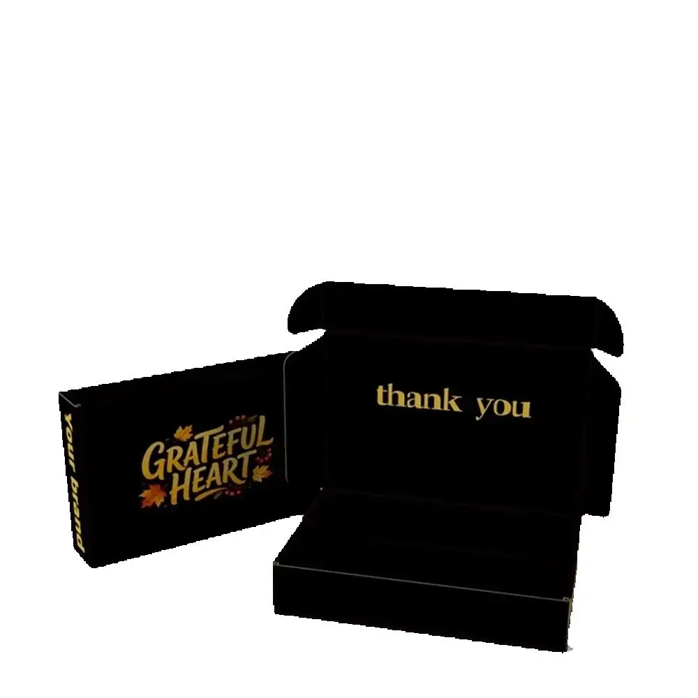 

Индивидуальные черные почтовые коробки с дизайном логотипа | Модные почтовые коробки с принтом | Упаковочные коробки для одежды