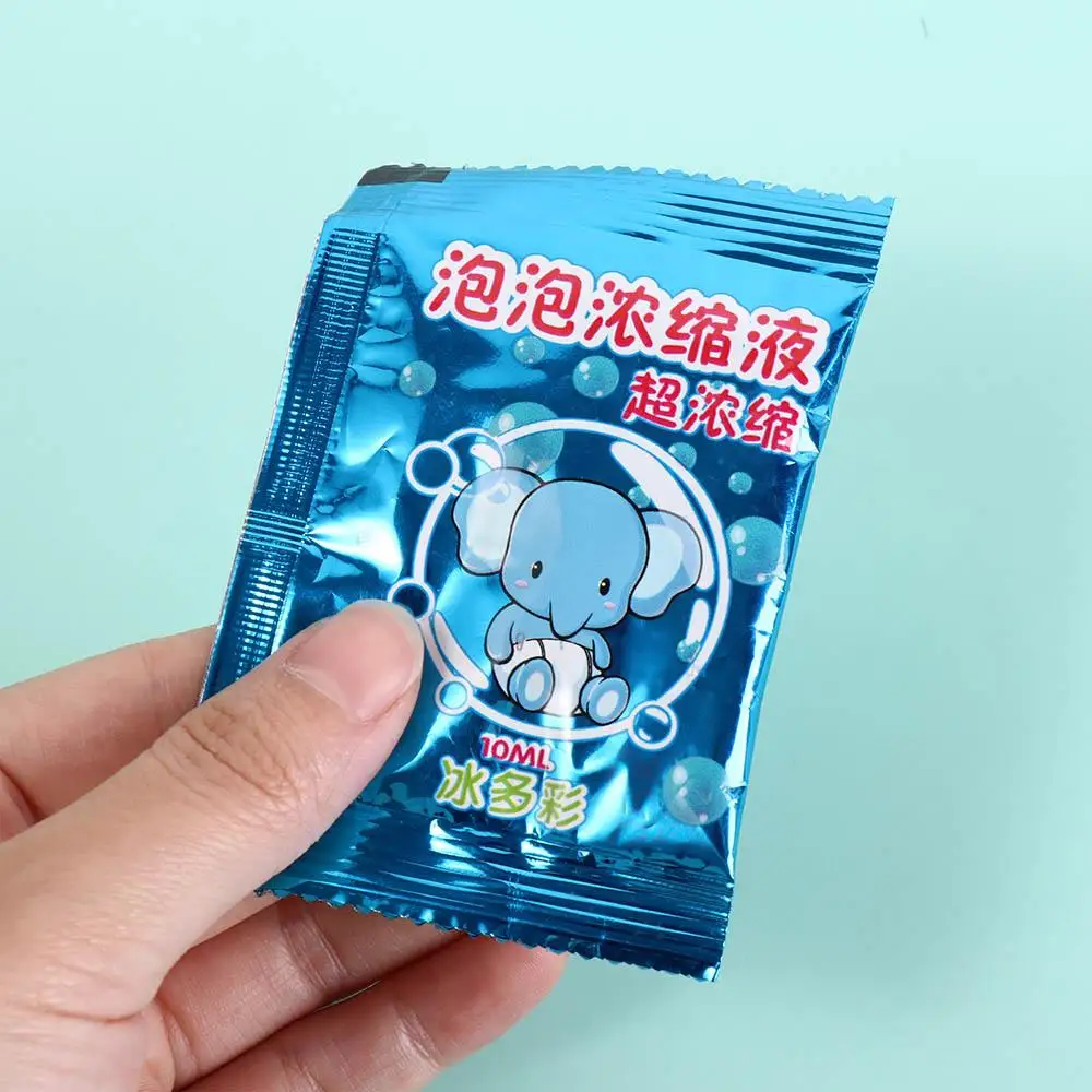 Portable Pouch 10ml Concentrated Bubble Solution Safe Soap Concentrated Bubble Liquid Toy Environmental Bubble Supplement Kids