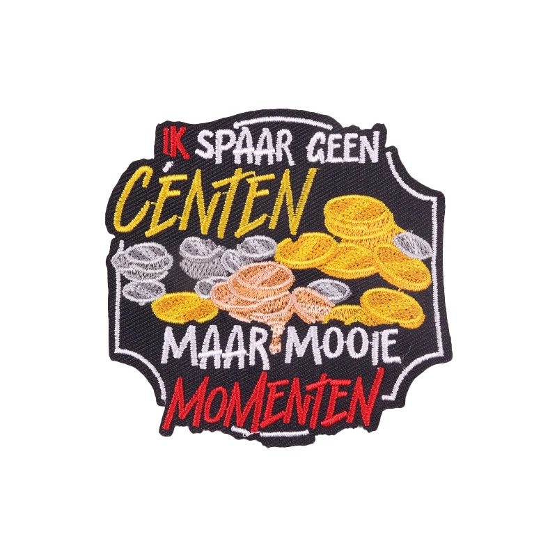 Nederland Carnaval Oeteldonk embleem opstrijkbare patches voor kleding thermoadhesieve patches carnaval decoratieve borduurpatch