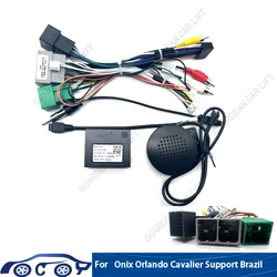 Car 16pin Power Cord Wiring Harness Adapter For Chevrolet Onix 2016-2019 Decoding Installation After-Market Head Unit
