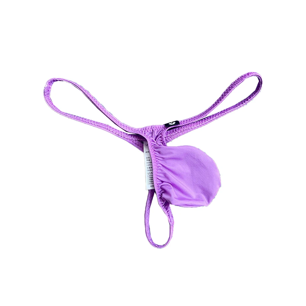 Celana dalam pria, seksi thong t-back g-string elastis pinggang rendah u-cembung kantong celana dalam Tangas nyaman