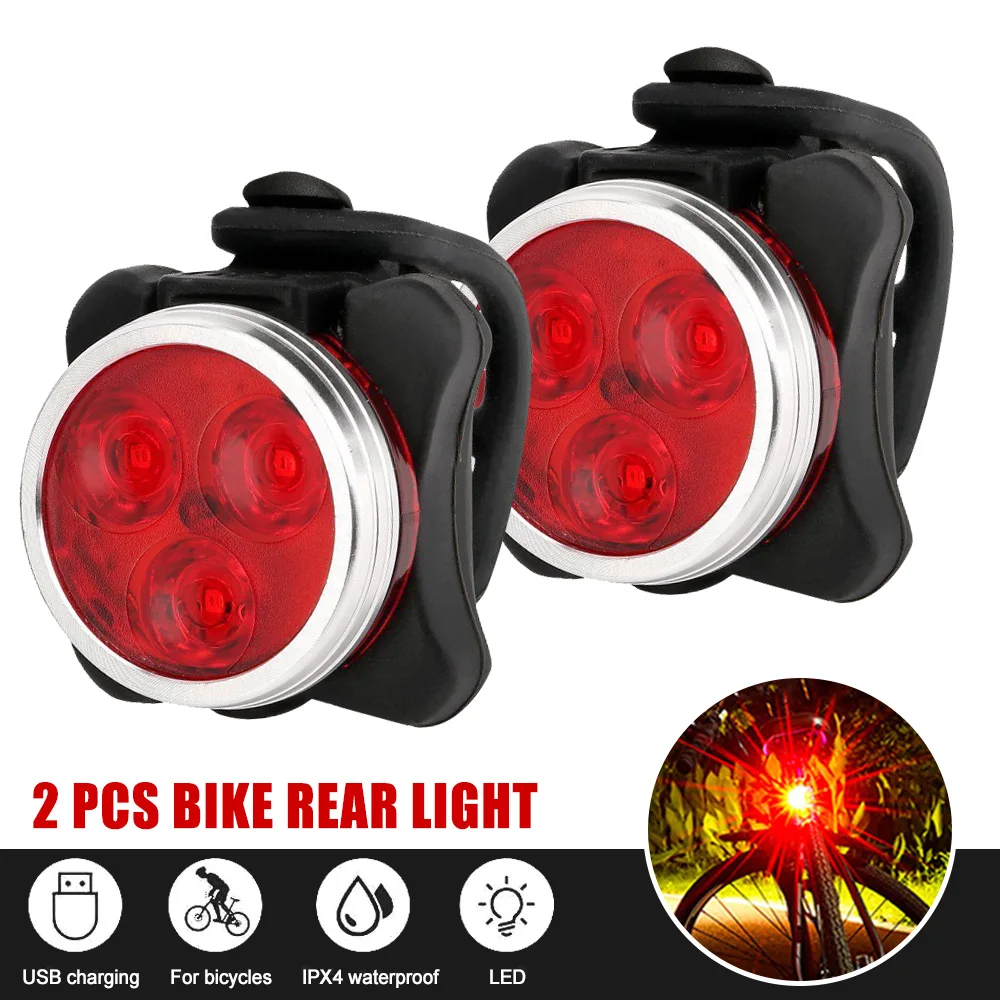 Cycling Bike Taillight USB Rechargeable Led Bicycle Light Tail Clip Lamp Bicycle Lamp Luz Bicicleta Rear Back Bike Tail Light