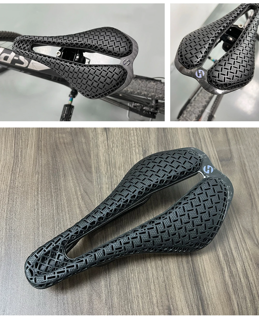 TOSEEK 3D-Gedruckter Fahrradsattel Ultraleichter Carbonsattel 245*135mm 135g Fahrradsitz für MTB Gravel Rennrad Fahrradteil – Detail 14