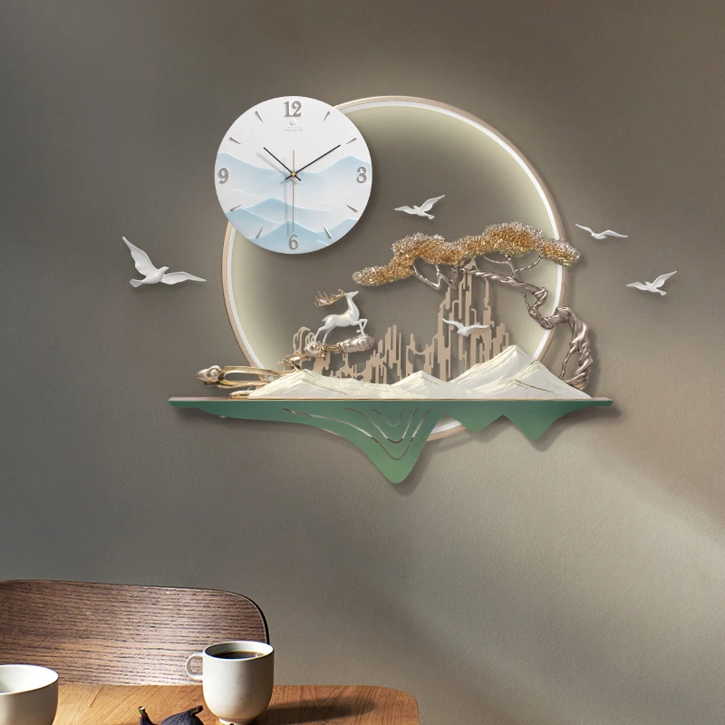 Home Wall Decoration Wall Clock Living Room Decoration Clock Home Quartz Clock Fashion Wall Clock Creative Lighting Wall Watch