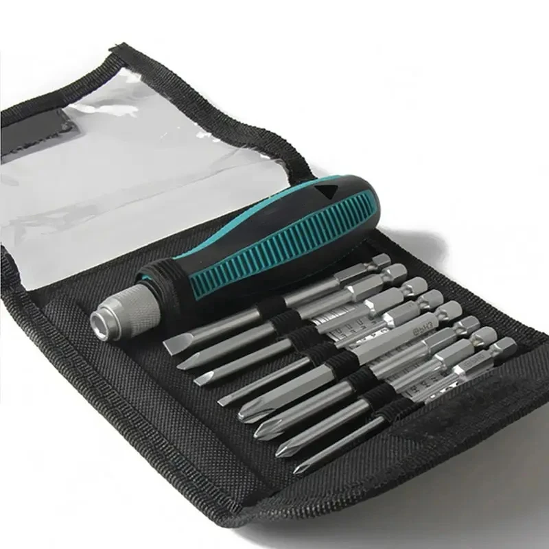 

9Pcs/set Precision Screwdriver Set 1/4"/6.35mm Slotted Bits With Multitool Appliances Repair Hand Tools