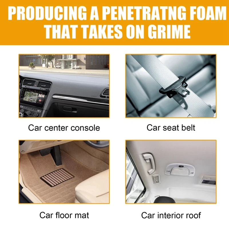 Automobile Interior Multi-Purpose Foam Cleaner Leather Seat Cleaner Foam Cleaner For Stain Removal Foam Maintenance