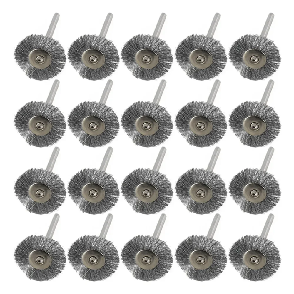 

Wheel Brush Kit 10pcs 22mm Stainless Steel/Brass/Nylon for Polishing Grinding 3.0mm Shank Rotary
