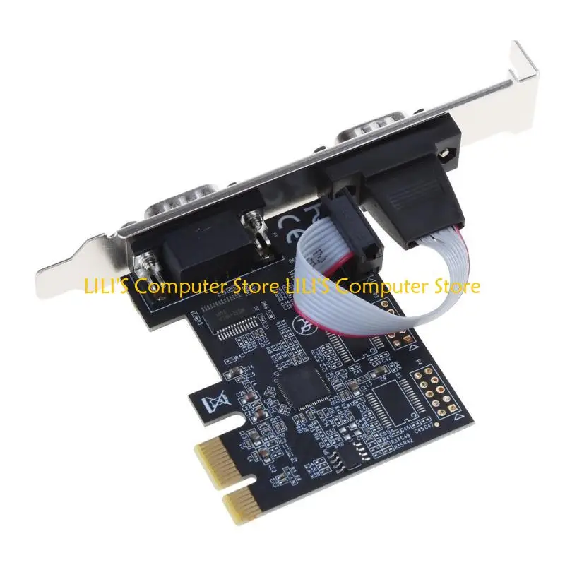 A52B 2-Port Dual DB9 RS232 / المنفذ التسلسلي PCI لبطاقة محول Express PCIe AX99100