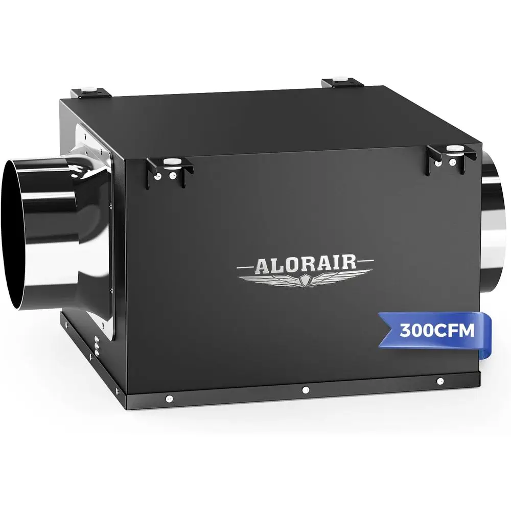 Wentylator kanałowy łazienkowy 6 cali – Ultra cichy wentylator o przepływie 300 CFM do łazienki, piętra górnej, kuchni, garażu, pralni – Du