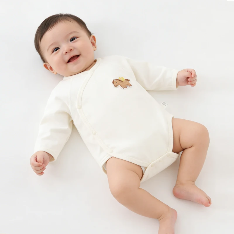 Newborn Baby Spring Clothing Long-Sleeve Onesie A-Class Boys' and Girls' Autumn Base Layer Pure Cotton Romper